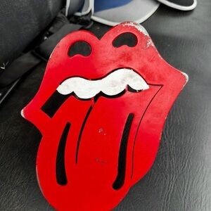 Receiver Hitch cover. Red Tongue